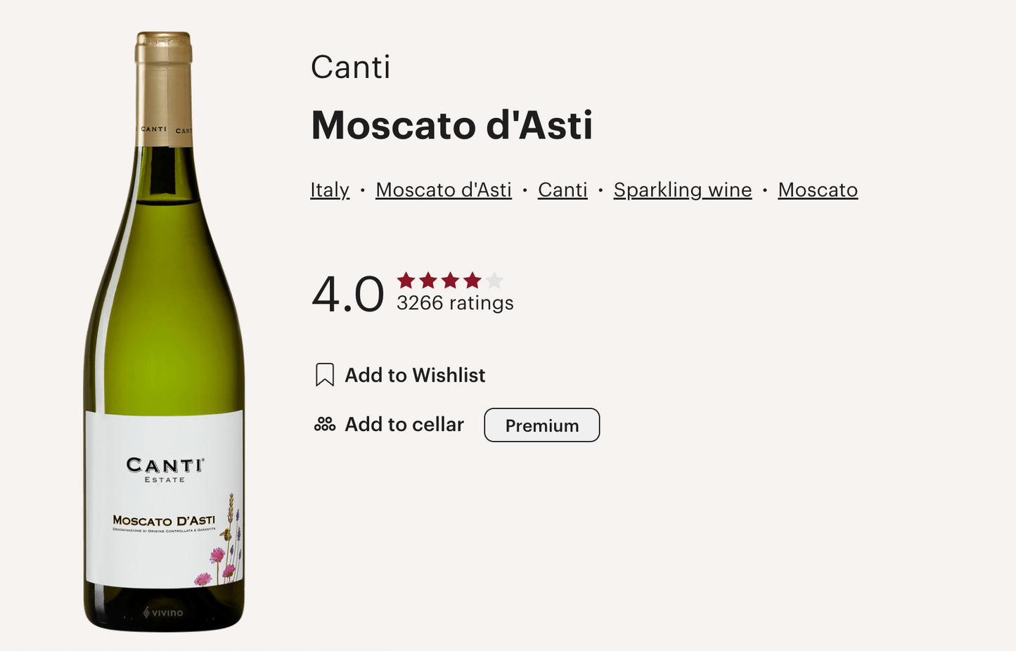 (2月有貨！)意大利 Canti moscato d'asti 2022