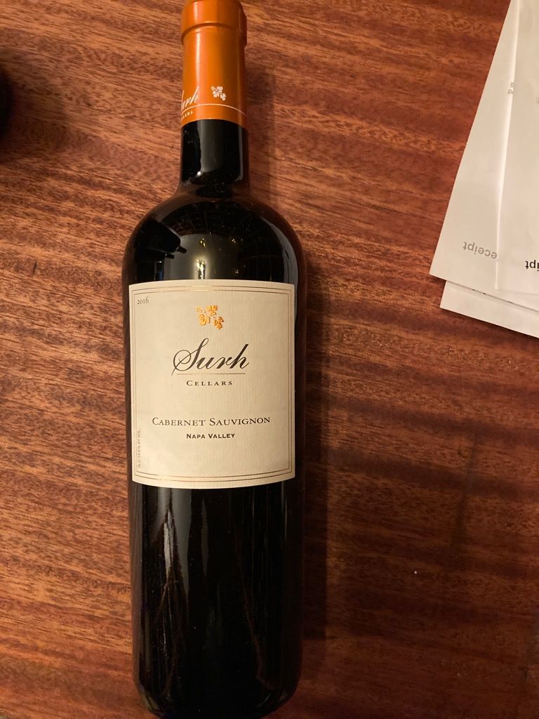 美國 Surh Cellars (Napa Valley) Cabernet Sauvignon 2016 (vivino 4.2!)