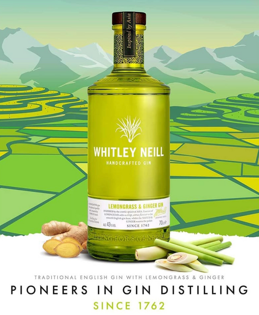 英國檸檬草薑味氈酒 Whitley Neill Lemongrass & Ginger Gin 700ml